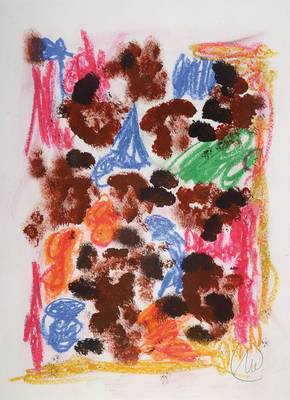 Markus Lüpertz, geb. 1941, Mischtechnik Pastell/Aquarell auf Papier, handsigniert unten rechts, ca. 44x33 cm, unter Glas gerahmt