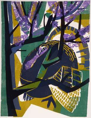 Heinz Friedrich, geb. 1924, Farbholzschnitt, handsigniert und nummeriert e.a., Blattgr. ca. 76x56 cm