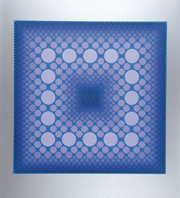 Victor Vasarely, 1906-1997, Serigrafie in 9 Farben auf silbernem Hintergrund auf Karton, Corona, handsigniert und nummeriert 67/90, Blattgr. ca. ...