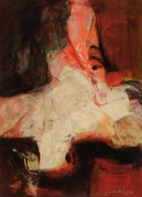 Alfred Emmerich, 1928-1999 Mannheim, Moderne Komposition, Gouache, signiert und datiert 1971, ca. 93x69 cm, unter Glas gerahmt