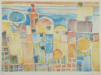 Eduard Bargheer, 1901-1979, Farblithographie von 1972, handsigniert und num. 87/100, ca. 31x42cm