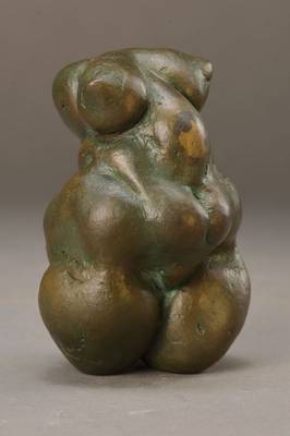 Unbekannter Künstler, Bronzeskulptur, Torso weiblicher Akt, monogram. CW, num. 3/7, dat. 1983, gefüllt, ca. 10 x 7 cm