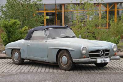 Mercedes-Benz 190 SL W 121 B II, EZ 1961, Familienintern 3. Hand, Laufleistung ca. 136.000 km, 77 kW/ 105 PS, 4-Gang Schaltgetriebe, hellblau, Leder ...
