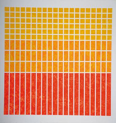 Sascha Langer, 1944-2002, Acryl/Lwd, rückseitig sign. und dat. 2001, ca. 90x90 cm, Rahmen
