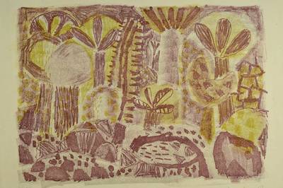 Eduard Bargheer, 1901-1979, Farblithographie, handsigniert und num. 113/ 135, ca. 35x47cm, leicht knitterfaltig