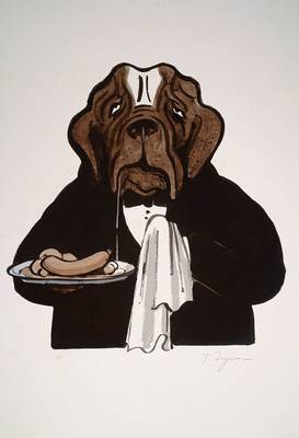Tomi Ungerer, geb. 1931, Herr Motschker, Siebdruck, 1989, signiert und nummeriert 11/60, Blattgr. ca. 76x58 cm, leicht fleckig