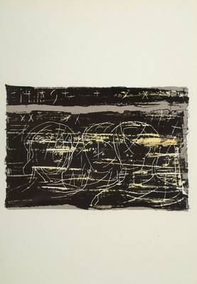 Henry Moore, 1889 Castleford/Yorkshire- 1986 Much Hadham, drei Köpfe, Lithographie, ca. 10.5x15.5cm, unter Glas, Rahmen