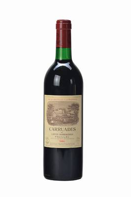 1 Flasche 1986 Carruades de Lafite Rothschild , Pauillac, ca. 75 cl, top shoulder, unverkostet