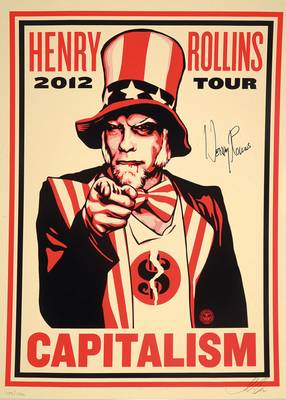 Shepard Fairey, geb. 1970, Henry Rollins, Farblithographie, signiert und nummeriert 795/1200, ca. 61 x 46 cm