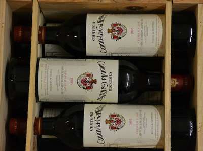 6 Flaschen 1995 Chateau Canon La Gaffeliere,Saint-Emilion, into neck, je ca. 75 cl, unverkostet, in der Originalholzkiste, Jean- Marc Quarin 91/100