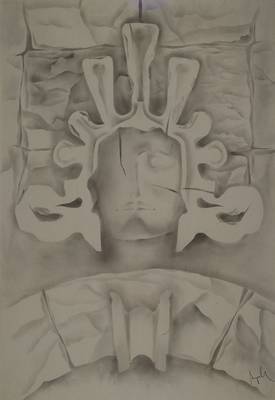 Prof. Menges Spell, geb. 1946 Heidelberg, Frottier-Technik, betitelt: sic transit gloria mundi, signiert, 1984, ca. 98x68 cm unter Glas gerahmt