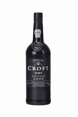 4 Flaschen 2000 Croft Vintage Port, je ca. 75 cl, into neck, Bottled and shipped by: Quinta and Vineyard Bottlers- Vinhos S.A., unverkostet, je in ...