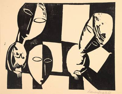 Lasar Segall, 1891 - 1957, Holzschnitt, re. u. handsign., Motiv ca. 23x29cm, PP, Gesamt ca. 37,5x48,5 cm