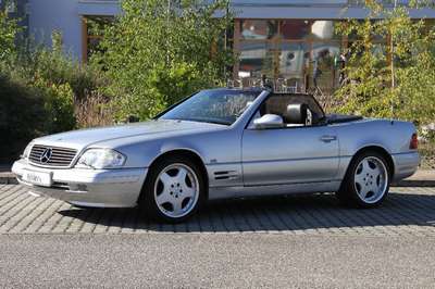 Mercedes-Benz SL 320 R 129, EZ 05.1999, Laufleistung ca. 129.500 km, 165 kW/ 224 PS, 5-Gang Automatikgetriebe, silber, Vollleder schwarz, inkl. ...