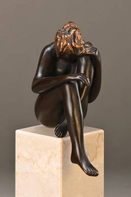 Bruno Bruni, geb. 1935 Gradara, Kleine Venus, Bronze, signiert und nummeriert 716/1250, auf Sockel, H. ca. 18 cm
