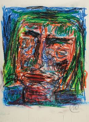Markus Lüpertz, geb. 1941, Öl und Pastell auf Papier, Kopf, rechts unten handsigniert, ca. 42x30 cm, PP, unter Glas gerahmt