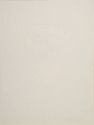 Victor Vasarely, 1906-1997, Radierung u. Reliefdruck in weiß, handsign., Auflage: 100, aus 1984, ca. 45x36 cm, PP, unter Glas gerahmt