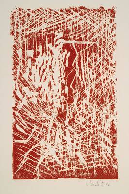 Georg Baselitz, geb. 1938, Farbholzschnitt auf Bütten, handsigniert, aus 1980, Blattgr. ca. 78,5x58,0 cm