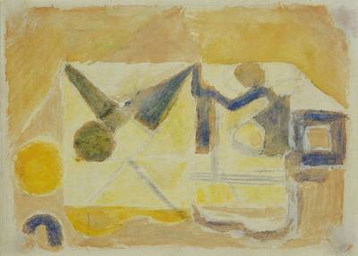 Ida Kerkovius, 1879-1970, Aquarell auf festem Zeichenkarton, verso signiert, datiert,betitelt und gewidmet, aus dem Jahre 1967, die Arbeit wird in ...