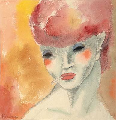 Dörte Clara Wolff (Dodo), 1907-1998, Herbst, Aquarell und Kohle auf Aquarellpapier, ca. 23x22,8 cm, unter Glas gerahmt, Provenienz: Privatsammlung ...