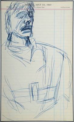 Karl Hubbuch, 1891-1979, Tuschezeichnung, Nachlaßstempel auf der Rückseite, Blattgr. ca. 31,3x19,4 cm, PP, unter Glas gerahmt