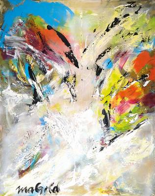 Rainer Magold, geb. in Karlsruhe, Selbstwert, Acryl/Lwd, signiert, ca. 80x100 cm