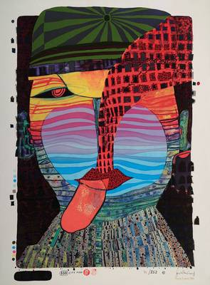 Friedensreich Hundertwasser, 1928-2000, City Man, Farbsiebdruck mit Metallfolienprägung, signiert und nummeriert 33/252, Blattgr. ca. 76x56 cm, ...