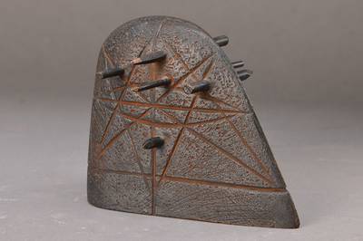 Rainer Kriester, 1935-2002, Nagel Kopf, Bronze, signiert und nummeriert 5/20, datiert 95, ca. 12x15 cm