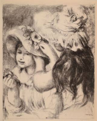Auguste Renoir, 1841-1919, Konvolut aus zwei Lithographien, aus: Claude Roger-Marx, "Le chapeau épinglé" und "Maternité", A. ...