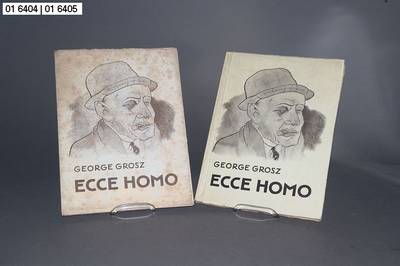 George Grosz, 1893-1959, Werk "Ecce Homo", Mappe Ausgabe BII, 16 Aquarelle in Büttenmappe, unsigniert, Malik Verlag Berlin, 1923, Mappe ...