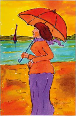 Boris Pavlov, 1928 - 2005, Spaziergang, signiert, dat. 1979, Aquarell in leuchtenden Farben, ca. 30 x 20 cmPP. unter Glas, Rahmen