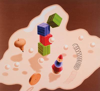 Viktor Vasarely, 1906-1997, Farblithographie, handsigniert und nummeriert 132/200, Motiv ca. 44x48 cm, Blattgr. ca. 56x76 cm