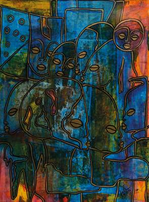 Jörg Mohme, geb. 1958 Ettlingen, Afrikanische Impressionen, Mischtechnik gold gehöht, rechts unten signiert und datiert 1996, PP, ca. 40x30 cm, ...
