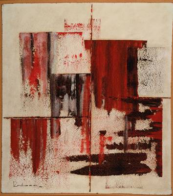 Klaus Kröger, geb. 1920 Hamburg, tätig in Hamburg, Teilnehmer Documenta III, Werke in der Kunsthalle Hamburg, hier: Moderne Komposition, ...
