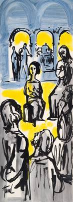 Günther Zeuner, 1923 Dresden - 2011 Speyer, Konvolut aus drei Werken, Öl/dünnem Karton, je handsigniert, je auf Papier befestigt, Blattgr. ca. ...
