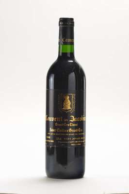 8 Flaschen St. Emilion: Couvent des Jacobines,3 x 1989 und 3 x 1996 (je ca. 75 cl,12,5% Vol., je top shoulder, unverkostet, in 2Originalholzkisten, ...