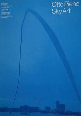 Konvolut aus drei Ausstellungsplakaten, David Hockney, Corbusier Chair and Rug, Gallery Emmerich, signiert, ca. 93x66 cm, OttoPiene, Sky Art, ...