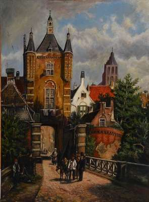 Unbekannter Künstler, Öl/Lwd, unsigniert, ca. 68x50 cm