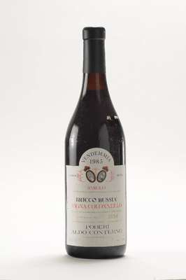 2 Flaschen 1985 Vendemnia Bricco Bussia Barolo, Vigna Colonnello, je 13,5 % Vol., Abstand zwischen Kapseln und Wein: ca. 1,8-2 cm, unverkostet