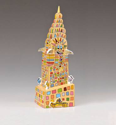 James Rizzi, 1950-2011, Highway to the sky, Porzellanskulptur, Goebel, nummeriert 56/500, H. ca. 36 cm