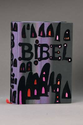 Die Bibel illustriert von Friedensreich Hundertwasser, Pattloch Verlag, 1995, Einband und Schuber von Hundertwasser gestaltet, Schuber lt. verblichen