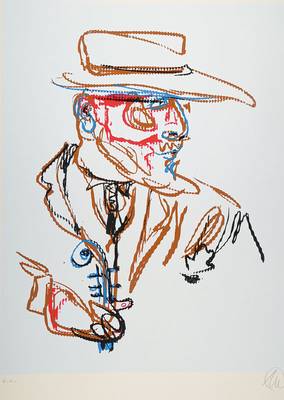 Markus Lüpertz, geb. 1941, Farbserigraphie, Konzert in Aachen 2013, signiert und nummeriert e.a., Blattgr. ca. 96,5x78 cm