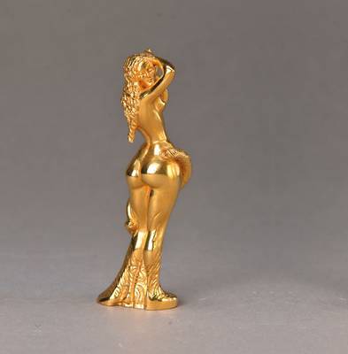 Ernst Fuchs, geb. 1930 Wien, Frau Lot, Bronze, goldfarbige Ausführung, signiert und nummeriert 16, H. ca. 10 cm