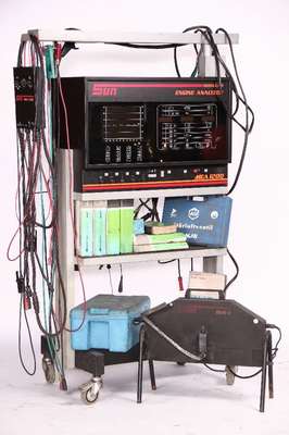 SUN Engine Analyzer MEA 1200, Motordiagnosegerät für Benzin und Diesel Fahrzeuge, inkl. Zubehör wie z.B. Abgassonde, Stroboskop, div. Anschlüsse, ...