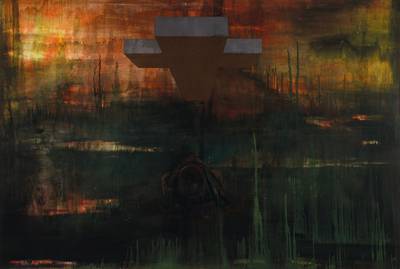 Unbekannter zeitgenössischer Künstler, nach Vorbild Paul Berger-Bergner, Acryl/Lwd, unsigniert, ca. 110x160 cm, Rahmen