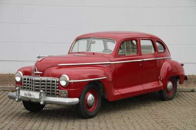 Dodge Spezial de Luxe, BJ 1947, Laufleistung ca. 96.898 miles abgelesen, H- zulassungsfähig, 73 kW/ 100 PS, 6-Zylinder, Schaltgetriebe, dunkelrot, ...