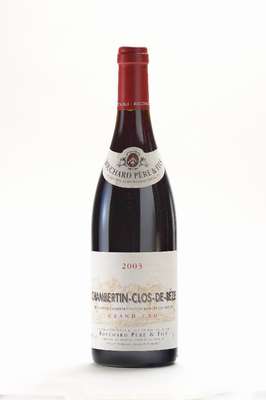 6 Flaschen 2003 Chambertin-Clos-de-Beze, Bouchard Pere & Fils, Grand Cru, bis zur Kapsel gefüllt, in der Originalholzkiste, je ca. 75 cl, 13,5% Vol, ...