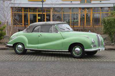 BMW 501/6 Baur Cabriolet Barockengel, EZ 07.1955, Laufleistung 47.187 miles abgelesen, HU 08.2016, H-zulassungsfähig, 74 kW/ 100 PS, 8-Zylinder, ...