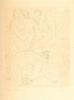 Hans Erni, 1909-2015, Radierung, Couples, handsigniert und nummeriert H.C., Blattgr. ca.32,5x25 cm, PP, Gesamt ca. 50x40 cm