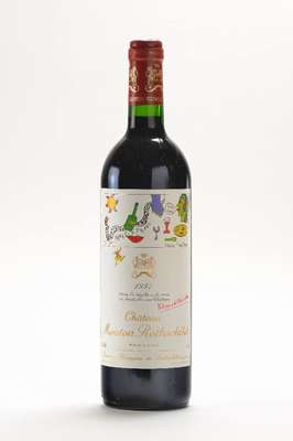 2 Flaschen 1997 Chateau Mouton Rothschild, Pauillac, Künstleretikett: Niki de Saint Phalle, je ca. into neck, je ca. 75 cl, Premier Cru Classe en ...